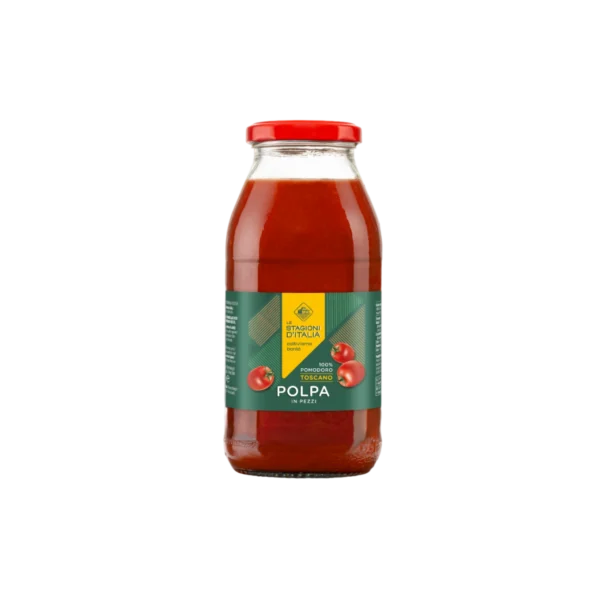 Polpa in Pezzi di Pomodoro Toscano - Le Stagioni d'Italia 500 g