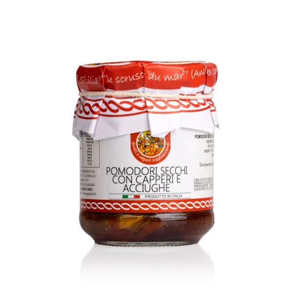 Pomodori Secchi Sott'Olio con Capperi e Acciughe - Agripantel 180 g