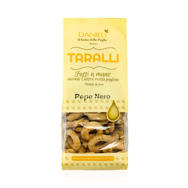 Taralli Tradizionali al Pepe Nero - Danieli 240 g