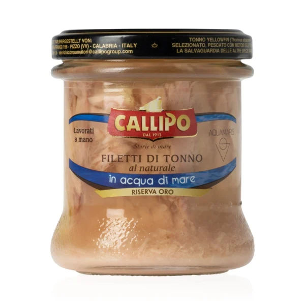 Filetti Di Tonno Al Naturale in Acqua di Mare Aquamaris Riserva Oro - Callipo 150 g