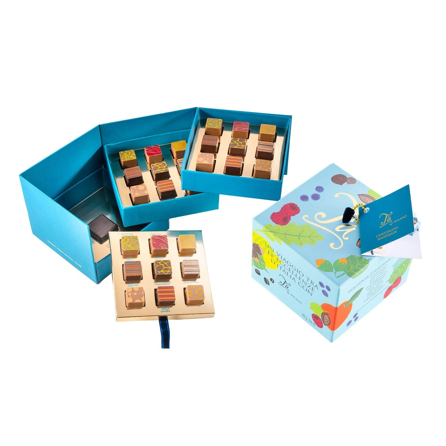 Scrigno di Praline al Latte e Fondenti - T'a Milano 245 g Scrigno di Praline al Latte e Fondenti - T'a Milano 245 g