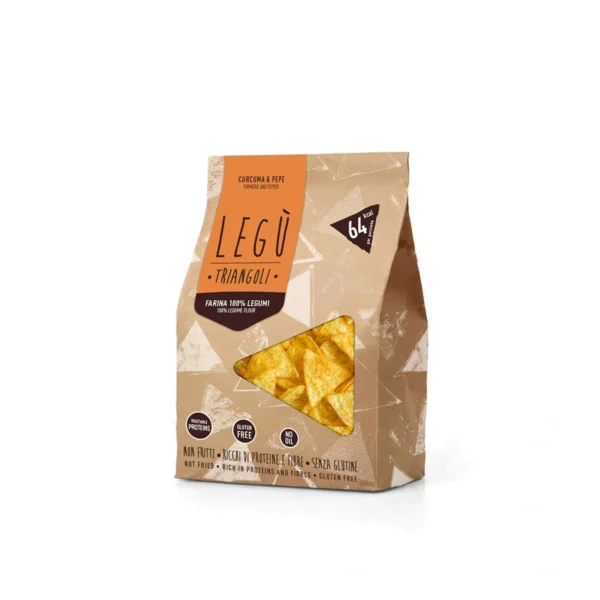 Snack Triangoli con Curcuma e Pepe - Legù 40 g