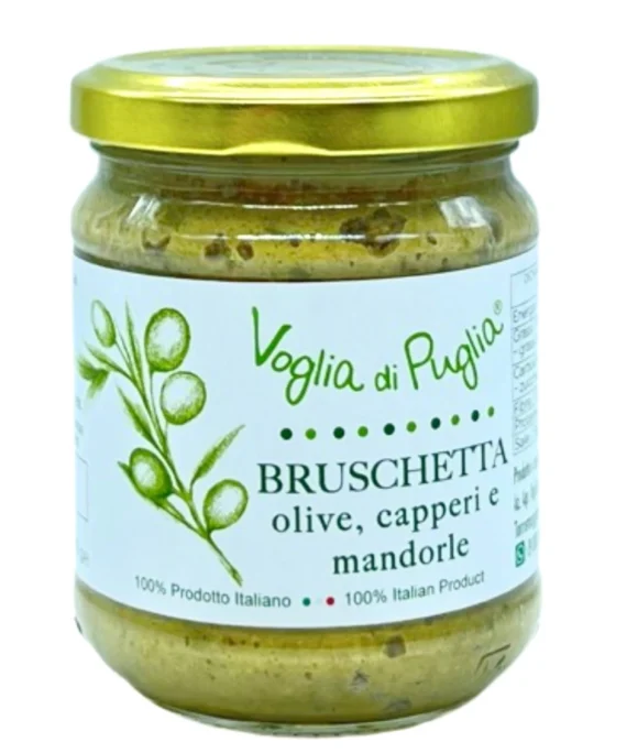 Bruschetta di Olive, Capperi e Mandorle - Voglia di Puglia 190 g