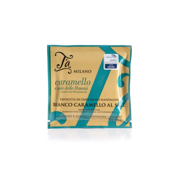 Tavoletta di Cioccolato Bianco al Caramello con Sale delle Hawaii - T'a Milano 50 g