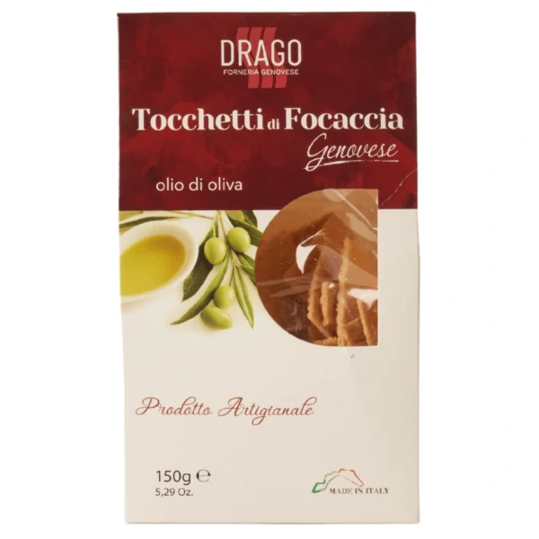 Snack Tocchetti di Focaccia Genovese - Drago Forneria 150 g