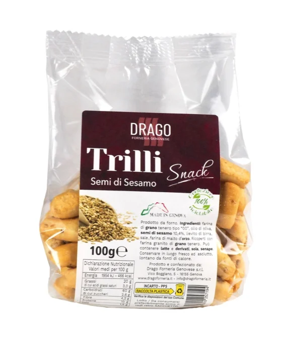 Grissini Trilli al Sesamo - Drago Forneria 100 g