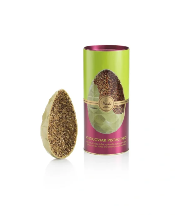 Uovo Chocoviar al Pistacchio in cilindro di metallo - Venchi 330 g