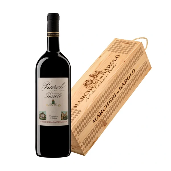 Vino Rosso Barolo del Comune di Barolo DOCG 2018 Magnum in astuccio di legno