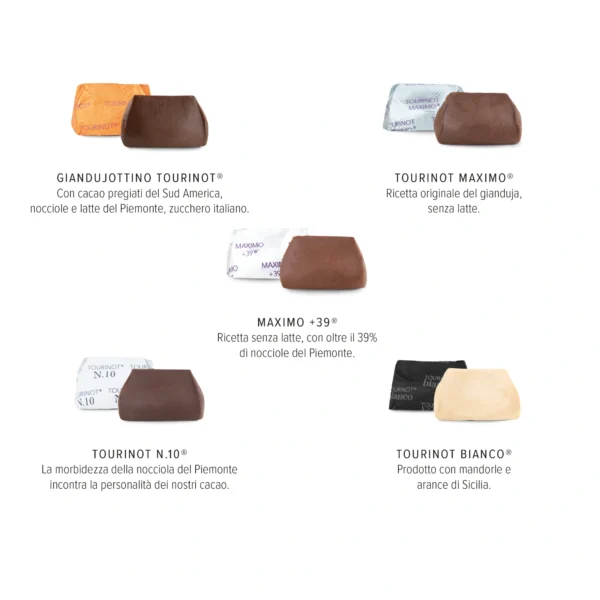 Assortimento 5 Cioccolatini Tourinot - Gobino 160 g 1