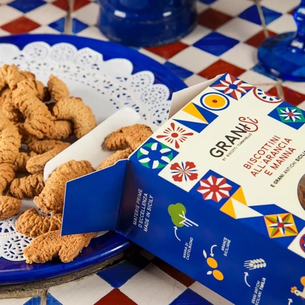Biscottini alla Manna e Arancia in latta - Tumminello 270 g 1