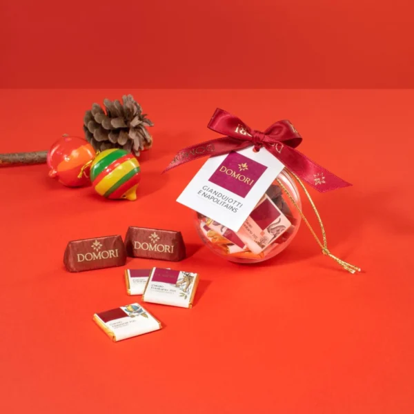 Pallina di Natale con Cioccolatini Assortiti - Domori 100 g 1