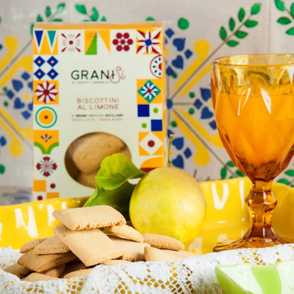 Biscottini al Limone di Grani Antichi Siciliani Senza Latte - Tumminello 210 g 1