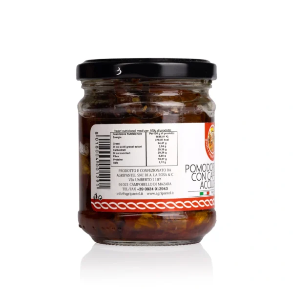 Pomodori Secchi Sott'Olio con Capperi e Acciughe - Agripantel 180 g 1