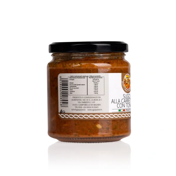 Sugo alla Carrattiera con Tonno - Agripantel 280 g 1
