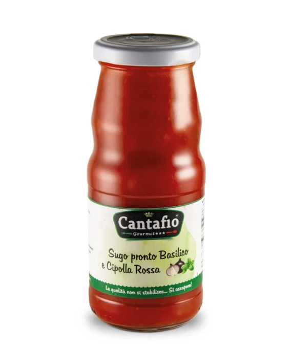 Sugo Pronto Basilico e Cipolla Rossa - Cantafio 340 g