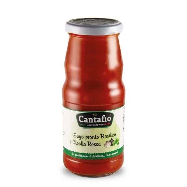 Sugo Pronto Basilico e Cipolla Rossa - Cantafio 340 g