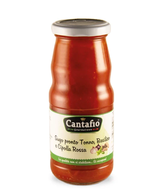 Sugo Pronto Tonno, Basilico e Cipolla Rossa - Cantafio 340 g