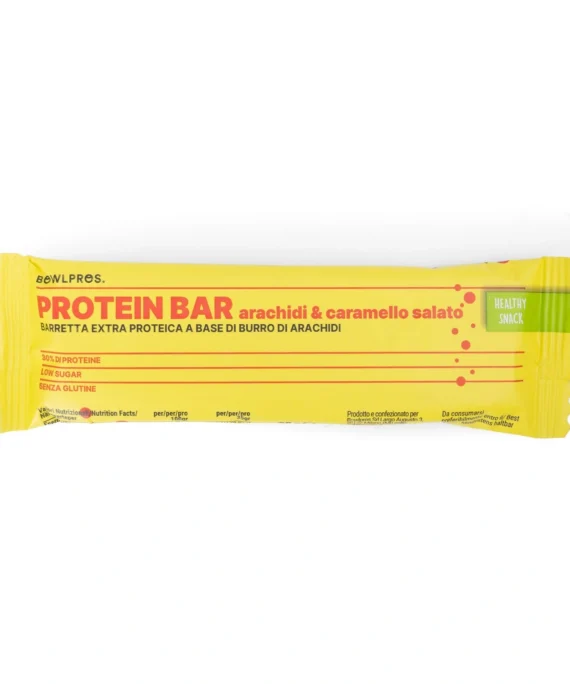 Barretta Proteica Vegana Arachidi e Caramello Salato  - Bowlpros - 35g