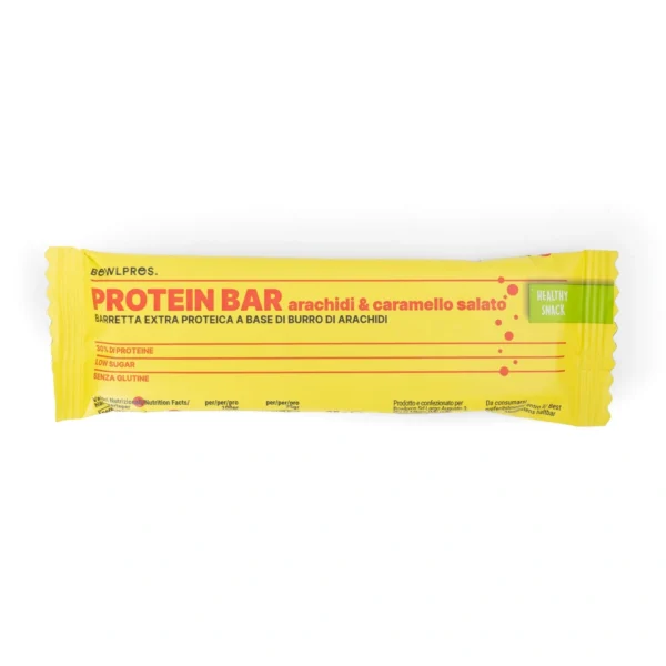 Barretta Proteica Vegana Arachidi e Caramello Salato  - Bowlpros - 35g