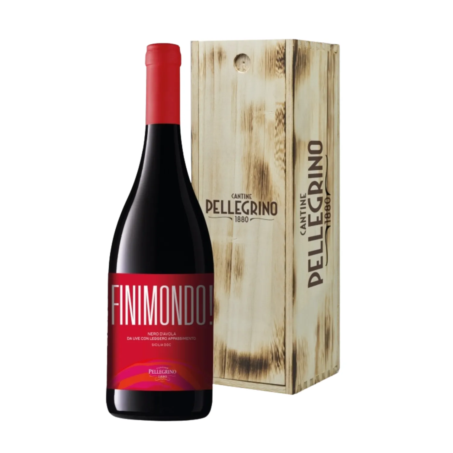 Finimondo! Rosso Terre Siciliane IGT Magnum cassetta in legno Finimondo! Rosso Terre Siciliane IGT Magnum cassetta in legno